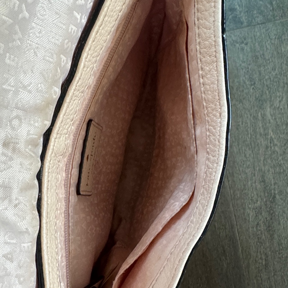 Kate Spade Blush Pink Pebbled Leather Crossbody Saddle Bag Boho Pre Loved - Picture 5 of 9